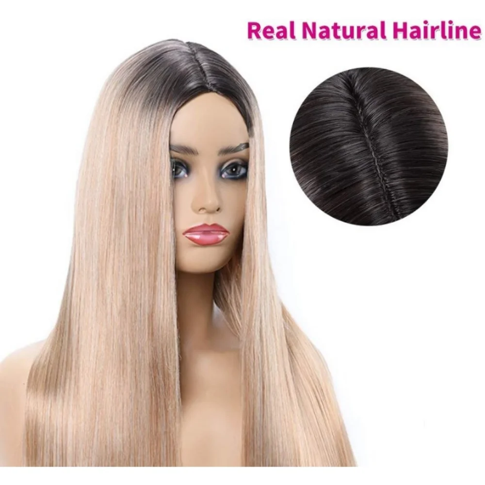 Blooming Hair Blonde Ombre Breathable Wig